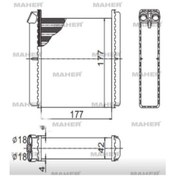 Resim Esse Otomotiv Vectra A 88-95 Mekanik Kalorifer Radyatörü - MHR-14705 - 1843106 