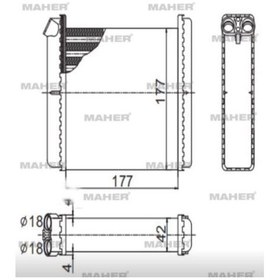 Resim Esse Otomotiv Vectra A 88-95 Mekanik Kalorifer Radyatörü - MHR-14705 - 1843106 