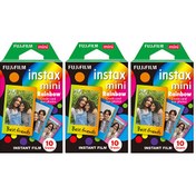 Resim Instax Mini Rainbow 10x3 Film Seti Fujifilm