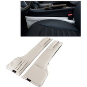 Resim Bir Çift Evrensel Araba Koltuk Catcher Gap Konsolu Dolgu Koltuk Yan Cep Organizatör Catcher Sızdırmaz Koltuk Crevice Saklama Torbaları Grey 