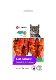 Resim Flamingo Cat Snack Kurutulmuş Balıklı Tavuklu Kedi Ödülü 50 G 