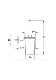 Resim VitrA Base 300 Tuvalet Fırçalığı Krom A44113 