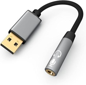 Resim USB 3.5mm adaptörü USB transferi ses kartı AUX HiFi ses uzatma kablosu PC için 3.5mm Jack hoparlör kulaklık kulaklık adaptörü 