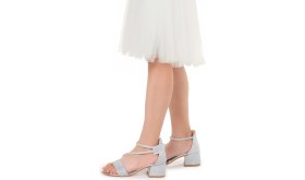 Resim Kiko Kids Pisar Günlük Kız Çocuk 4 cm Topuklu Sandalet Abiye Ayakkabı Gümüş 