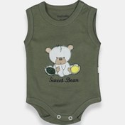 Resim Unisex Bebek Haki Ayılı Atlet Body MAİ19-1010 