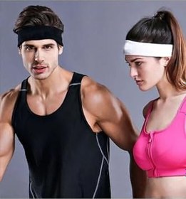 Resim NASYA sporcu havlu kafa bandı ter bandı headband tenis saç bandı Kırmızı 