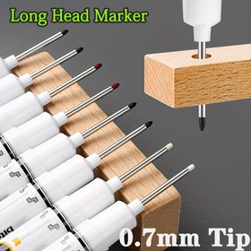 Resim 3/2 adet Beyaz Marker Kalem 0.7mm 1.0mm 3.0mm Uç Alkol Yağlı Su Geçirmez Lastik Boyama Graffiti Kalıcı 0.7mm Derin Delik Marker Çeşitli malzemeler için fabrikalar, lojistik, Kumaş, Ahşap, Deri yazmak için 