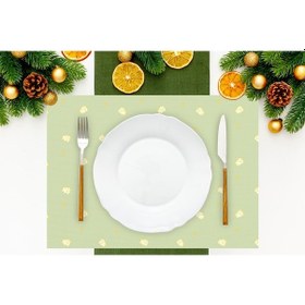 Resim Adawall Home Green Tom & Jerry Kumaş Amerikan Servis 4'lü Set 35x Çok Renkli 