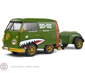 Resim 1:18 Solido 2023 Volkswagen Kool Kombi Army Fighter 2023 olive with decor 