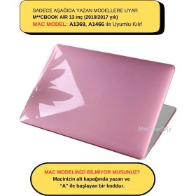 Resim McStorey Macbook Air Kılıf 13 inç Parlak Kristal (Eski USB'li Model 2010-2017) A1369 A1466 ile Uyumlu 