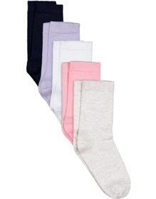 Resim Civil Girls Basic Düz 5'li 2-12 Yaş Kız Soket Çorap - Standart / 4-5 Yaş 