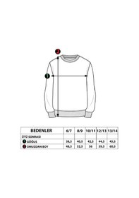 Resim Toontoy Kız Çocuk Balıkçı Yaka Sweatshirt Yeşil 