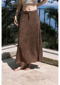 Resim Mai Collection Mai Studios Co. Garias Cepli Uzun Batik Desenli Kahve Etek Kahve 