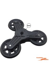 Resim yıldırım nalbur Pazar Arabası Teker Siyah 3 Lü Model Araba Tekerleği Plastik Tekerlek 