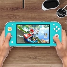 Resim KUAINIAO Protective Case for Nintendo Switch Lite, Soft Durable Clear TPU Switch Lite Case with 2PCS Thumb Grips Caps, Shock-Absorbent, Anti-Scratch Design Switch Lite Cover 