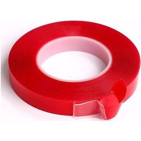 Resim Çift Taraflı Bant Kırmızı /akrilik /şeffaf Silikon 10mm 5mt 