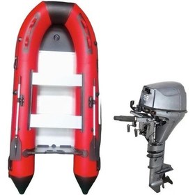 Resim Tomking Tk098 Motor Ve Tk-rıb-380 Alüminyum Tabanlı Şişme Bot Seti 