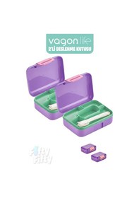 Resim Vagonlife 2 Li Beslenme Kutusu Seçtiğiniz Renkte 2 Adet Gönderilir Mor 