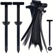 Resim 20/50/100 adet Ağır Hizmet Tipi Naylon Bağlama Kayışları, Kendi Kilidiyle Çalışan Tasarım, Metal Vida ve Düğme - Araç Günlük Onarımı, Otomotiv Bakımı, Güvenli Kablolama, Dayanıklı Yapı 