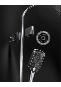 Resim İsaoğlu Yapı Tepe Yağmurlama Duş Sistemi Kare Duş Seti Silver Gümüş Renk Ekstra Büyük Sistem Duş Başlığı Gümüş 