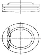 Resim Mahle 0110200 Piston Segman Std 77.6 Mm ( Opel : Astra Corsa Cdx Tigra 1.4ı 16v X14xe ) (WA375489) 