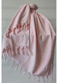 Resim Açık Pembe Çizgili Havlu Peştemal 90x170cm - Yumuşak Plaj Havlusu- %100 Pamuk Acıkpembe Açık Pembe 