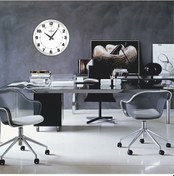 Resim Satine Alüminyum Kalın Rakkam Ev Ofis Resepsiyon Için Duvar Saati 