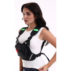 Resim Dudaktan Kalbe Reflektörlü Yeni Nesil Motorcu Göğüs Çantası 