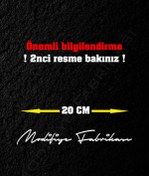 Resim Modifiye Fabrikası Kişiye Özel Ad Soyad İmza Sticker Folyo 20x3 Cm - Beyaz - 