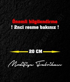 Resim Modifiye Fabrikası Kişiye Özel Ad Soyad İmza Sticker Folyo 20x3 Cm - Beyaz - 