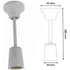 Resim Beyaz Askı Tij Takımı E27 