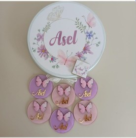 Resim Madlen Çikolata İsme Özel Kutulu Çikolata ve Hediyelik Magnet Seti 