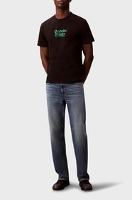 Resim Calvin Klein Logolu% 100 Pamuk Bisiklet Yaka T Shirt LV14RF803GUB1 Erkek T SHİRT LV14RF803G UB1 