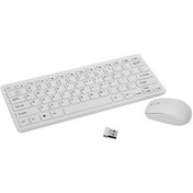 Resim 2.4g Kablosuz Bluetooth Klavye Ve Fare Seti, İnce Ve Taşınabilir, Ergonomik Tasarım, Uyku Modu İle Enerji Tasarrufu, Beyaz Diğer Diğer 