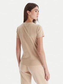 Resim Kadın slim fit Kısa Kollu Logolu Bisiklet Yaka Gri T-Shirt 7W000521 AF12503-U1046 