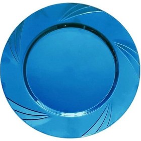 Resim Kullan At Parti Davet Sunum Servis Plastik Sert Mika Tabak - 26 Cm. - Turkuaz - 6 Adetlik 5 Paket 