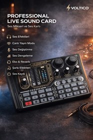 Resim Voltico Profesyonel Live Sound Card | Canlı Yayın, Oyun ve Kayıt İçin Ses Mikseri 
