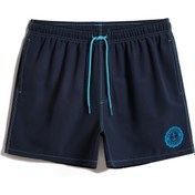 Resim Erkekler için Hızlı Kuruyan Plaj Şortları - İpli Bel, Esnemez Polyester ile Sörf, Voleybol, Golf, Koşu İçin Hafif Yüzme Şortları - Lacivert Spor ve Günlük Yazlık Şortlar Yetişkin/Gençler için Dayanıklı Aktif Giyim 