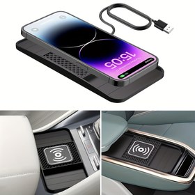 Resim Kaymaz 15W Kablosuz Araç Şarj Pedi, Hızlı Şarj Destekli Qi Hızlı Şarj Padı, Kırpılabilir, iPhone 13/14/15/16 Pro Max Xs ve Samsung için - Hediye 