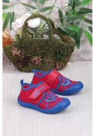 Resim Fort 3450 Gz Spıder Anaokulu Kreş Ev Erkek Çocuk Keten Panduf Ayakkabı Kırmızı 