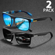 Resim 2 adet Unisex Moda Gözlüğü - Şık Siyah Çerçeveler Mavi Detaylarla, Hafif ve Dayanıklı, Partiler, Tatiller ve Günlük Giyim için Mükemmel, Aile ve Arkadaşlar için İdeal Hediye, Tatil Aksesuarları, Parti Gözlüğü, Trend Gözlük, Yüksek Kaliteli Lensler 