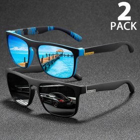Resim 2 adet Unisex Moda Gözlüğü - Şık Siyah Çerçeveler Mavi Detaylarla, Hafif ve Dayanıklı, Partiler, Tatiller ve Günlük Giyim için Mükemmel, Aile ve Arkadaşlar için İdeal Hediye, Tatil Aksesuarları, Parti Gözlüğü, Trend Gözlük, Yüksek Kaliteli Lensler 
