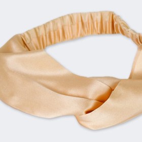 Resim Beauty pillow %100 i̇pek saç bandı bej renk 