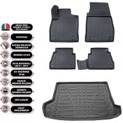 Resim Ford Tourneo Courier 2024 Sonrası 3d Bagaj Havuzu Ve 4d Luxury Paspas Seti 