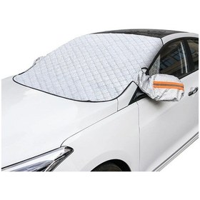 Resim Bir Arabanın Ön Cam Örtüsü Donmaya Karşı Dayanıklı, Donmaya Karşı Korumalı, Güneş Gölgeleme, Kış Kar Engelleme Ve Tüm Mevsimler İçin Evrenseldir 9258 