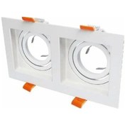 Resim Cata Pars Beyaz Kare Spot 2li Sıva Altı Gu-10 Duylu Ampulsüz Çok Renkli 