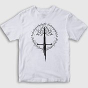 Resim Presmono Unisex Çocuk Beyaz Narsil Yüzüklerin Efendisi The Lord Of The Rings T-Shirt 