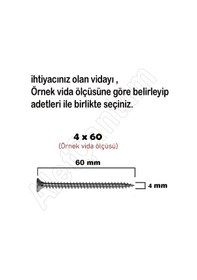 Resim Sunta Vidası Ahşap Yıldız Ağaç Vida 5 x 40 MM 100 Adet 
