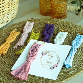 Resim 10'lu Makrome Anahtarlık Söz, Nişan, Kına, Nikah Hediyesi 