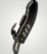 Resim Xshopum 2,5 Cm Dolgu Uzatmalı Titreşimli Zenci Penis Kılıfı Prezervatif Vibratör 